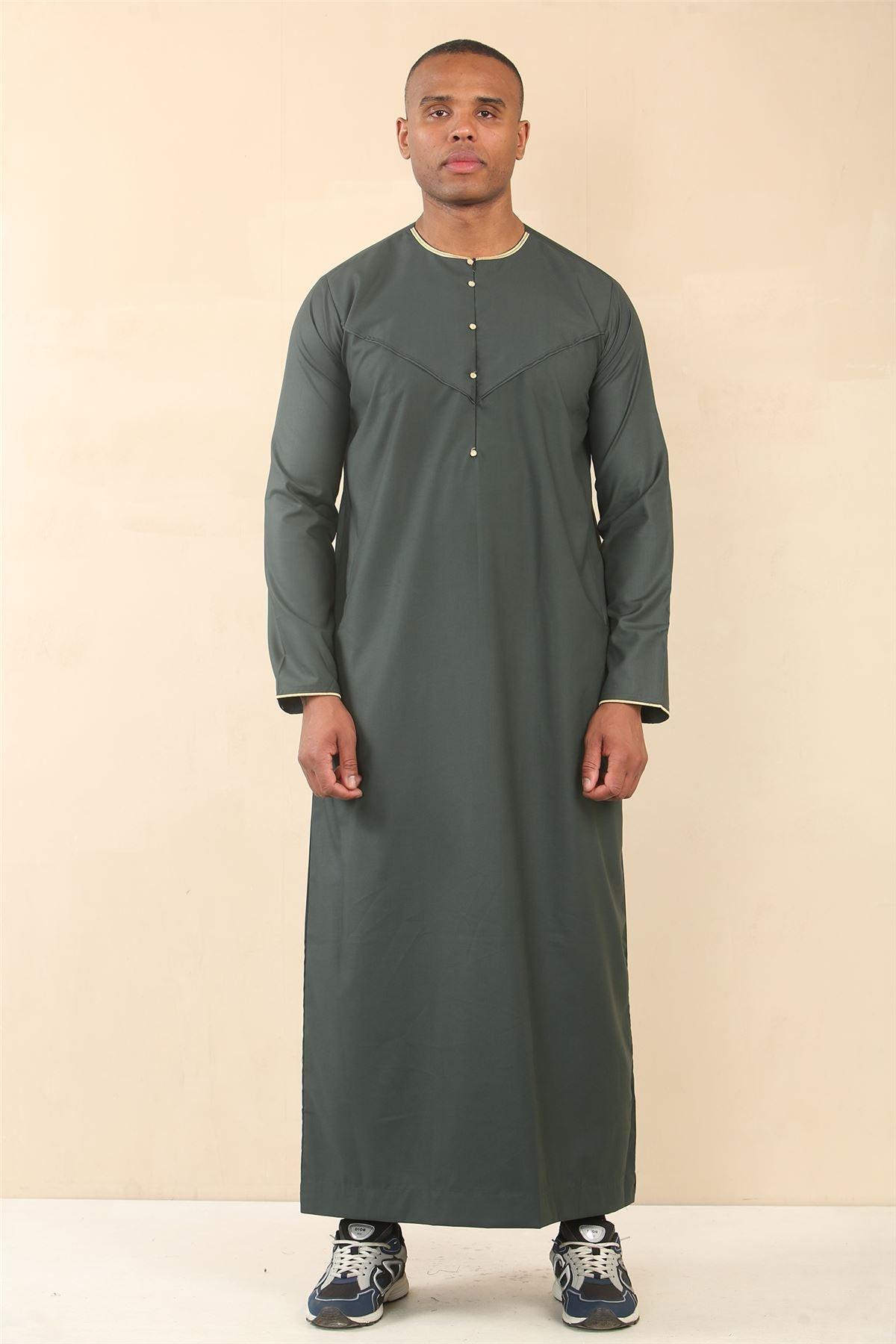 Herren Oman Eid Green Thobe Saudi Emirati Jubba Robe