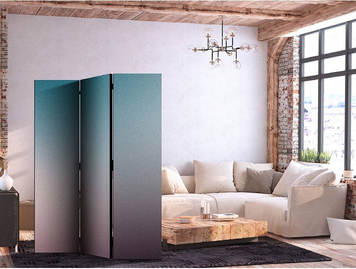 Paravent Nostalgic Gradient 2-seitig Andere Türkis 135 x 172cm