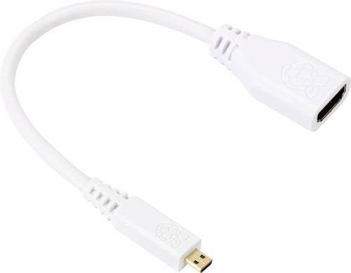 Raspberry Pi HDMI-Adapter [1x HDMI-Stecker D Micro - 1x HDMI-Buchse] 23.5cm Schwarz