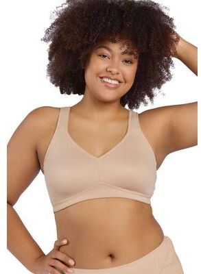 Plus Size Women's The Claire - Everyday Wirefree Comfort Bra by Leading Lady in Sand (Size 40 D)