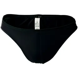 HOM Herren Micro Briefs Plumes - Ultralight Microfiber, Slip, Unterwäsche, Stretch, einfarbig Schwarz / M