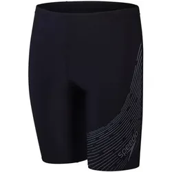 SPEEDO Kinder Badehose Boys Medley Logo Jammer, Größe 128 in Schwarz Schwarz