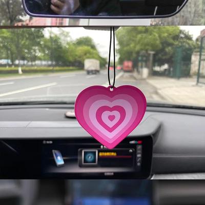 Uplift Treasures Y2K Pink Heart Rainbow Scent Hanging Air Freshener 1pc British Pear