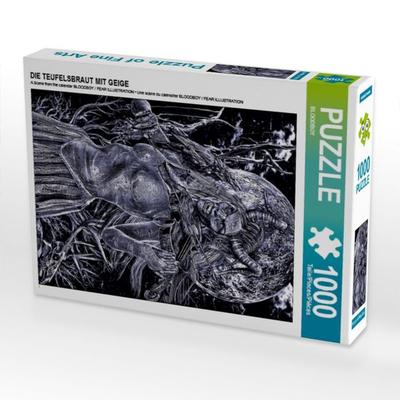 CALVENDO Puzzle DIE TEUFELSBRAUT MIT GEIGE | 1000 Teile Lege-Größe 64x48cm Foto-Puzzle für glückliche Stunden