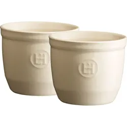Emile Henry Ramekin 8 cm, creme, 2 St.