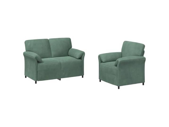 PUGYNBK 2-Sitzer-Sofa Seegrün Samt mit Metallgestell Luxuriöse Verarbeitung, gemütliche Rückenlehne, einfache Montage, Pflege mit trockenem Tuch, vielseitiger Stil