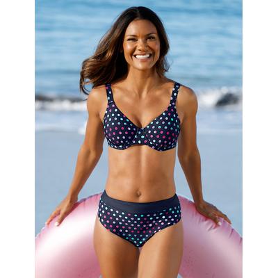 Bügel-Bikini-Top FEEL GOOD, Damen, Gr. 42, Cup B, pink (marine, magenta, bedruckt), Elasthan, Polyamid, Bikini-Oberteile