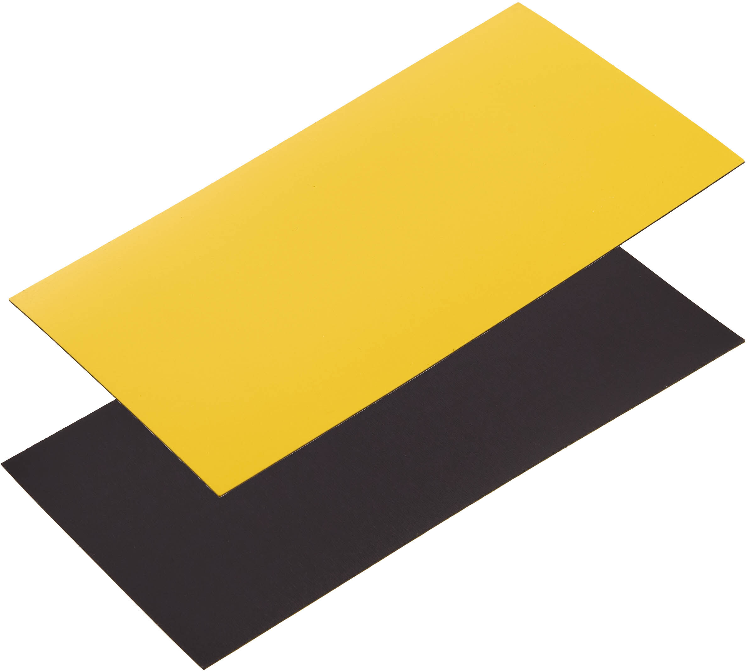 SPRINTIS 100 Unités - Étiquettes magnétiques inscriptibles jaune   80 x 150 mm, ferrite, PVC