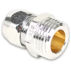 Quetschverschraubung verchromt Gerade Verschraubung AG (Ausführung: 3/8''AG - 8 mm)