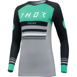 Thor Prime Blaze, Trikot Damen - Grau/Schwarz/Türkis - S