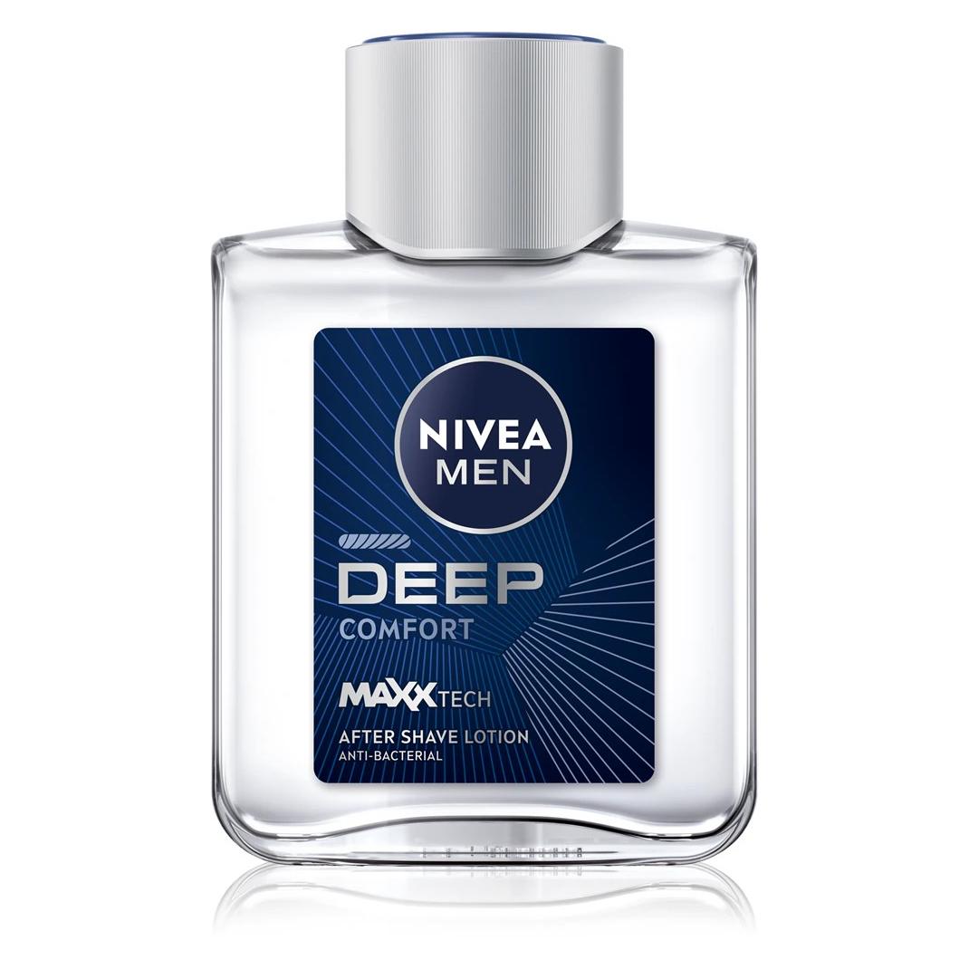 Nivea Men After Shave Lotion Deep Comfort Antibacterial Formula Soothing Irritation After Shaving (Aftershave Lotion, 100 ml) (5900017102566)