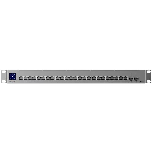 Ubiquiti Switch UniFi 16xRJ45 GBit/8xRJ45 2.5G/2xSFP+ Managed Max 19" Rack-Mountable, 1,3" Touchscreen