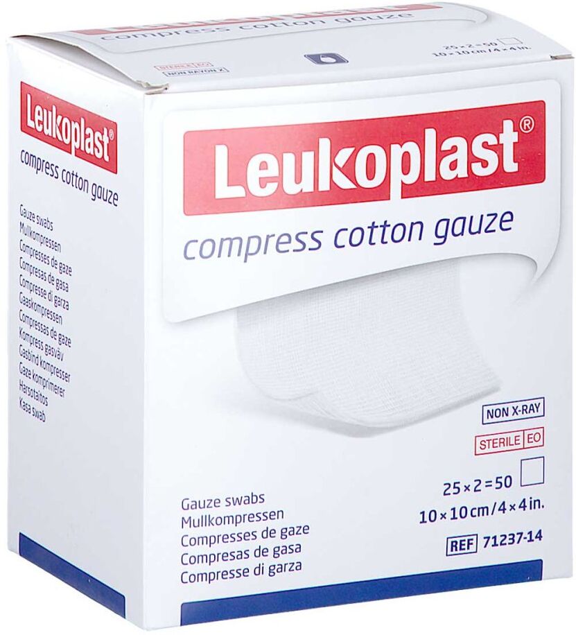 Leukoplast Compress Cotton Gauze St.10x10cm 12f 25X2stk