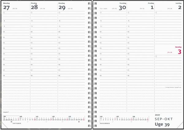 Mayland 2027 Ugekalender, Højformat, Grå