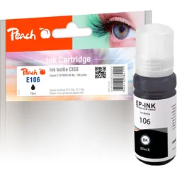 Peach Tintenbehälter schwarz kompatible zu Epson No. 106 bk, C13T00R140