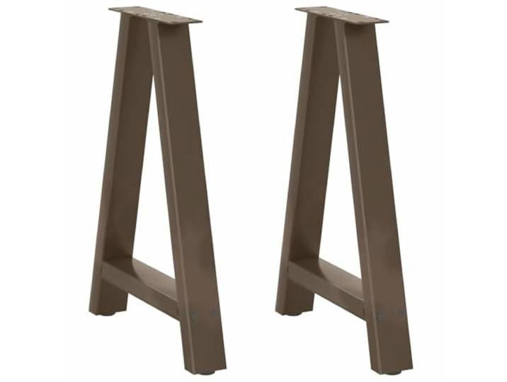 FMPGJLYH Tischbeine A-Form 2 STK. 60x72-73 cm Stahl Industriestil Robustes Metall, Verstellbare Nivellierfüße, Einfache Montage, Modernes Design