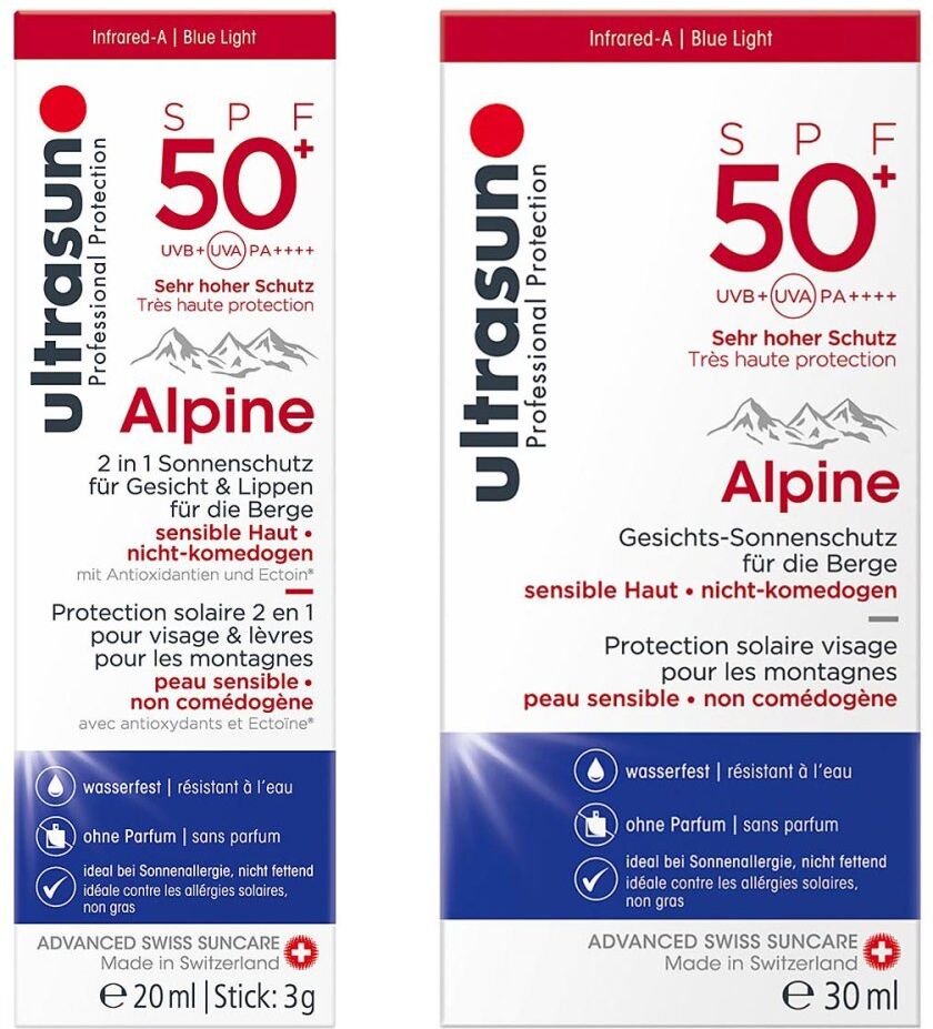 Ultrasun Alpine Spf 50+ 2in1 (20 ml) & Alpine Spf 50+ (30 ml)