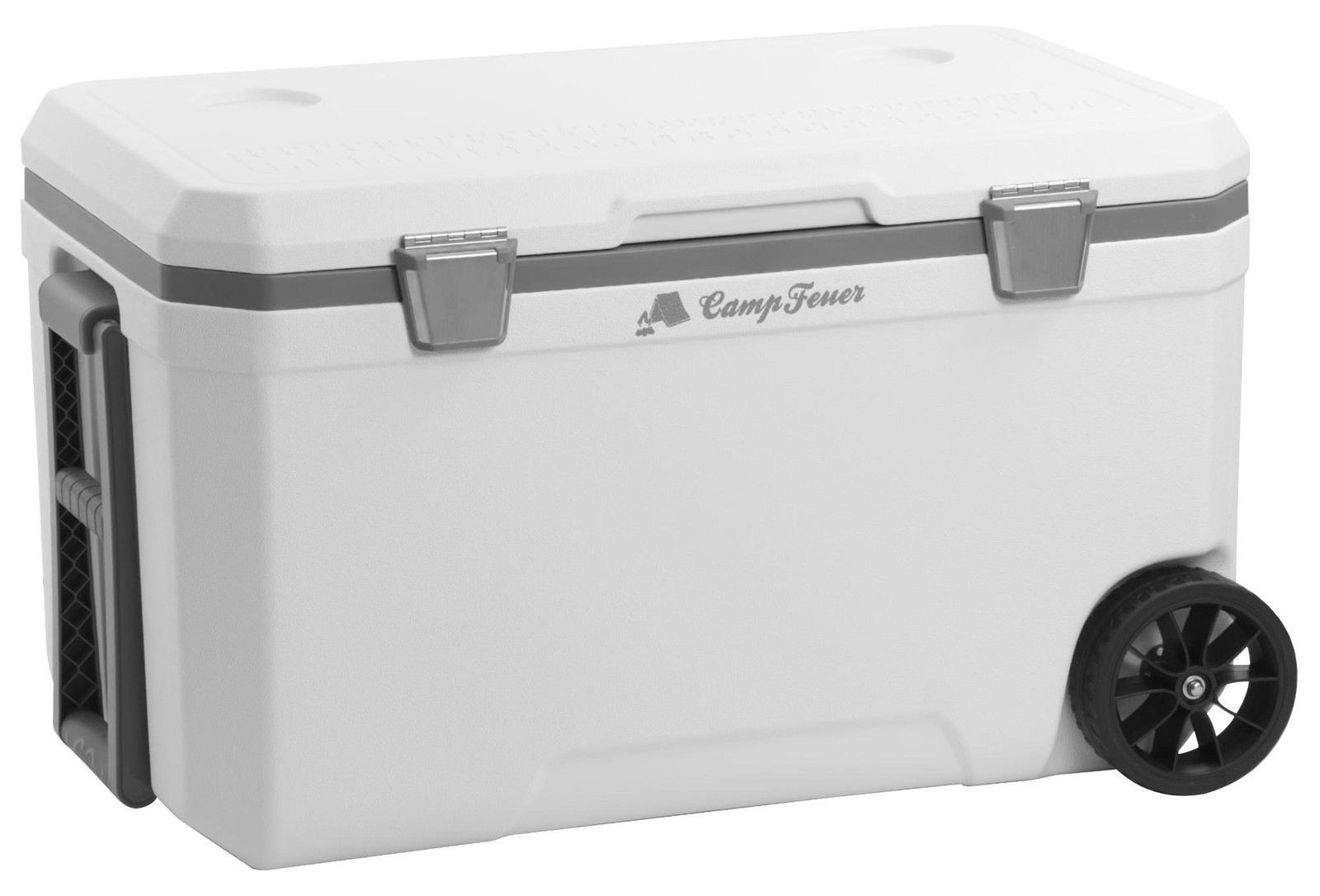 CampFeuer Koelbox met wielen, wit, 70 liter