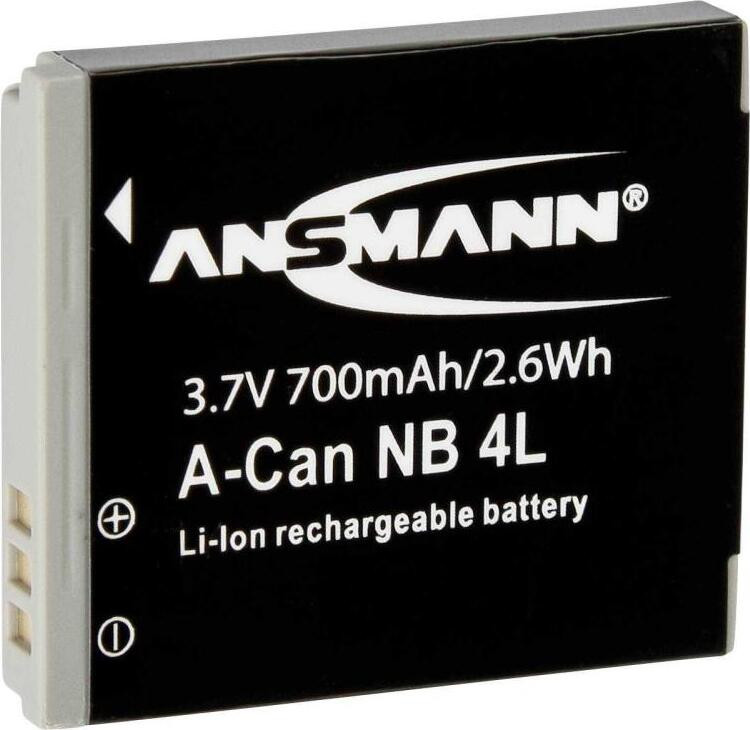Ansmann A-CAN NB 4 L lithium-ion batterij voor digitale camera, 700 mAh, compatibel met Canon NB-4L