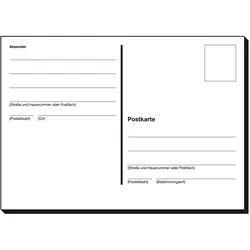 Sigel, Formular, Postkarten