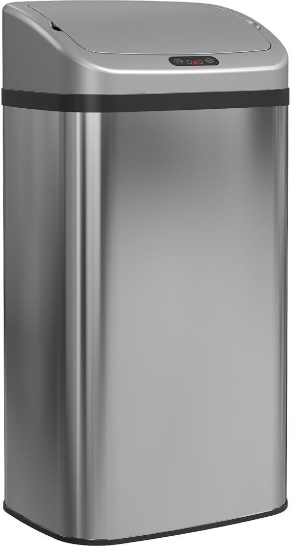 Metro HOMCOM 48L Sensor Bin, Stainless Steel Kitchen Bin with Automatic Close Silver, Stainless Steel 48L