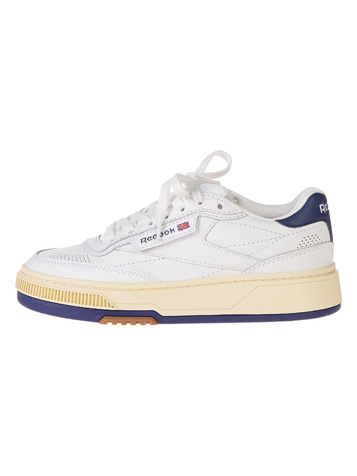 Reebok Leder-Sneakers "Club C Vintage" in Weiß/ Dunkelblau - 45