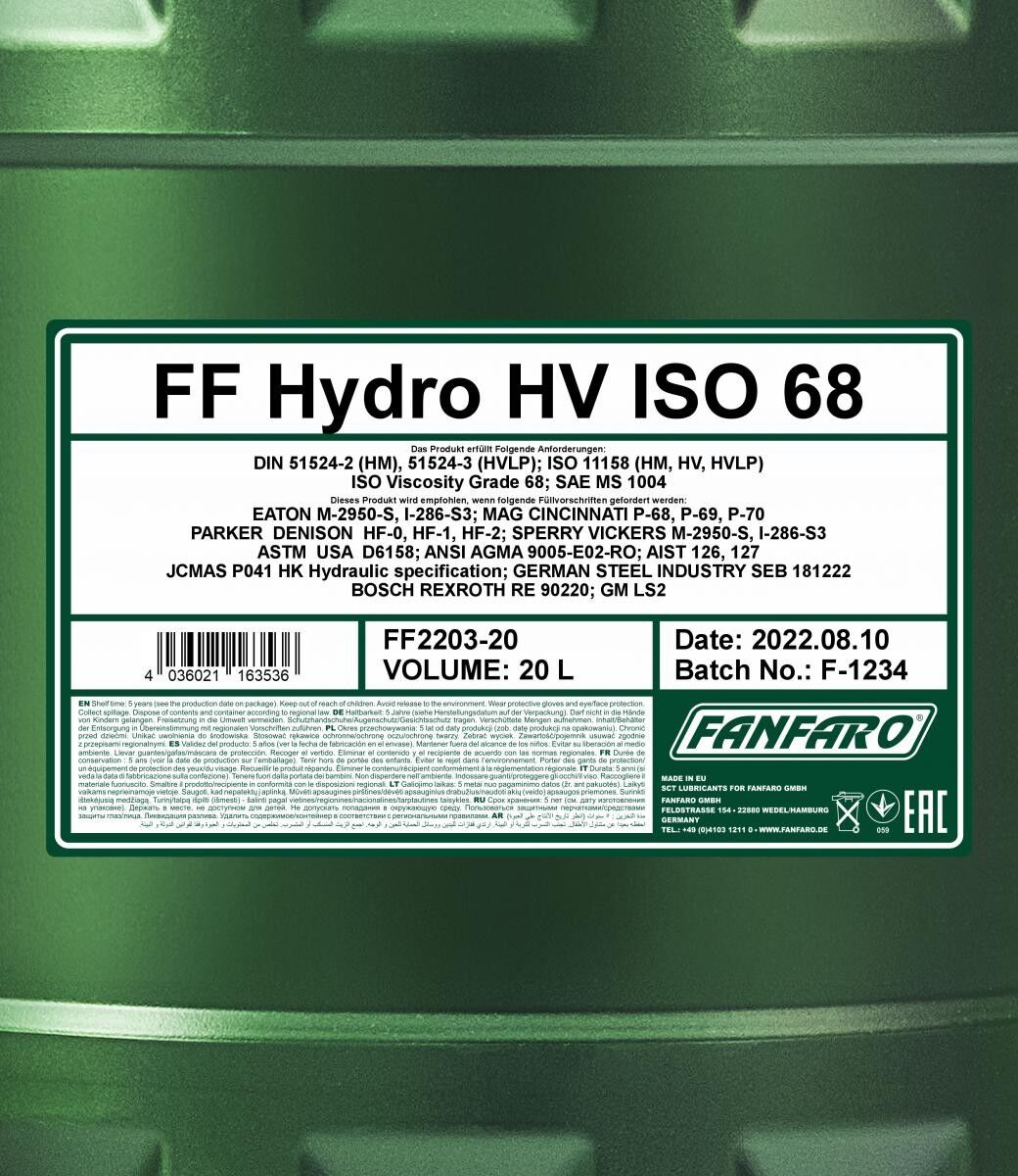 FANFARO FF2203-20 Hydrauliköl