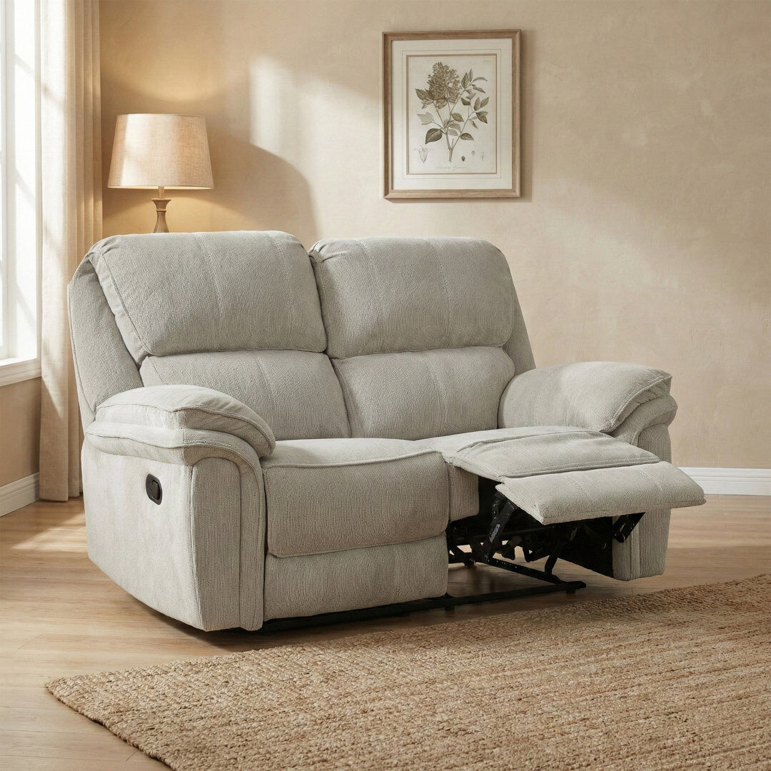 Lark Manor Coomer 2 Seater Reclining Loveseat Grey 105cm H X 153cm W X 95cm D