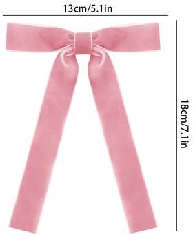 Fusion Finds Vintage Velvet Bows, DIY Christmas Tree Decoration, Ribbon Bow Cable Tie, Gift Wrapping Christmas Decorations pink