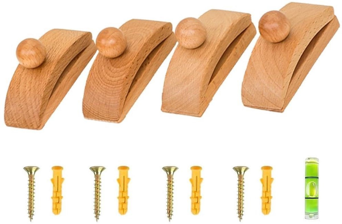 Omgoods Houten Wandhaak Set voor Duvets en Tapestries