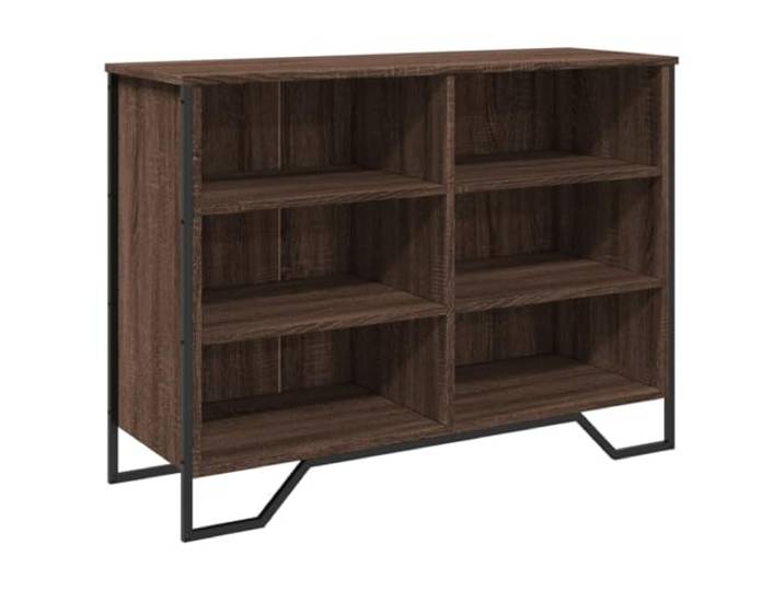 GHVBNMF Sideboard Braun Eichen-Optik 101x35,5x74,5 cm Holzwerkstoff Stilvolle Kommode in Braun Eichen-Optik mit stabilen Metallbeinen und viel Stauraum für Wohnzimmer und Flur.