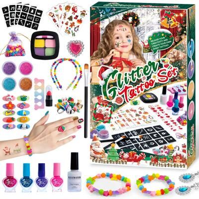 Uplift Essentials Christmas DIY Makeup And Jewelry Boutique All in One Creative Beauty Set suitd