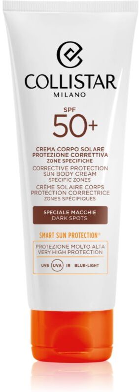 Collistar Sun Corrective Protection Body Cream Specific Zones SPF 50+ crème intensive auto-bronzante anti-taches pigmentaires 100 ml