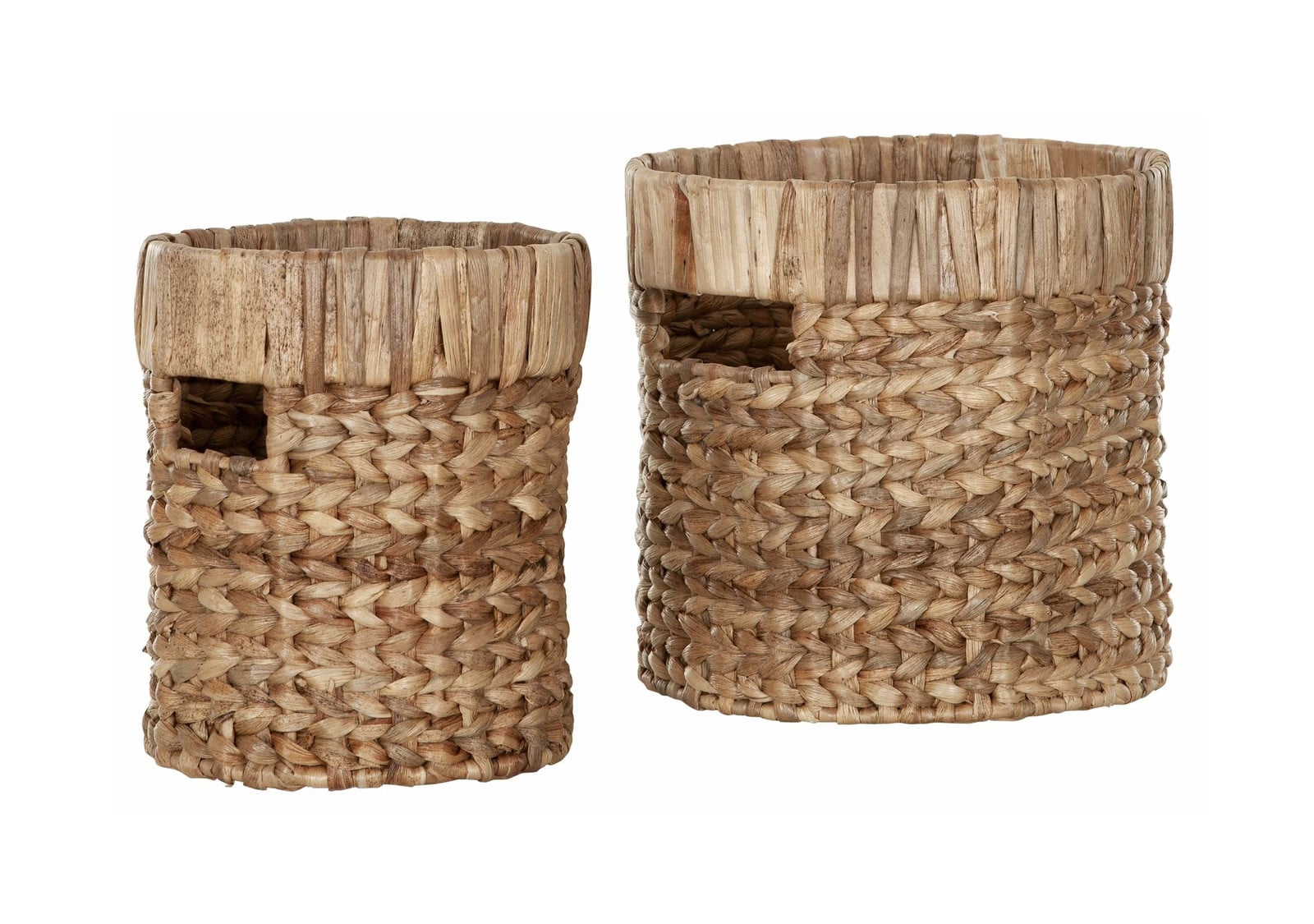 MUST Living Mand Organize van Waterhyacint, Set van 2 stuks - Naturel
