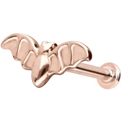 14 Karat Gold Labret mit Innengewinde FLEDERMAUS