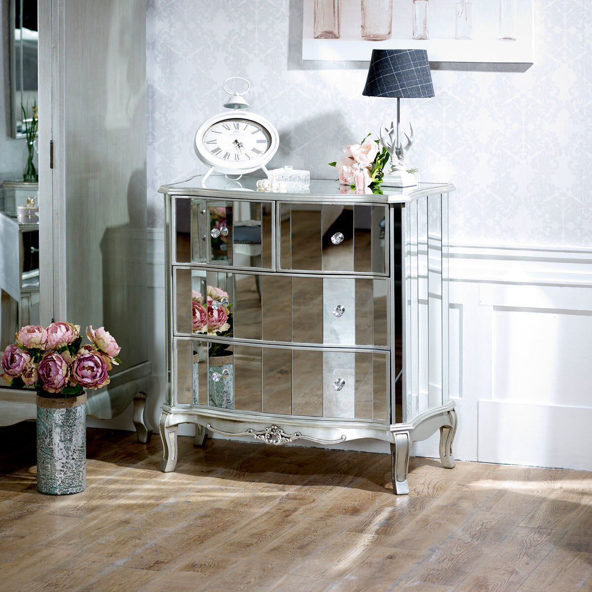 Mirrored Closet & Chest of Drawers - Tiffany Range Material: Furniture/Furniture Ranges/Tiffany Range