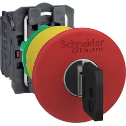 Schneider XB5AS9445 Pilzdrucktaster 1S1Ö 40mm rot NOT-AUS Schlüssel. Nr.455 Kunst