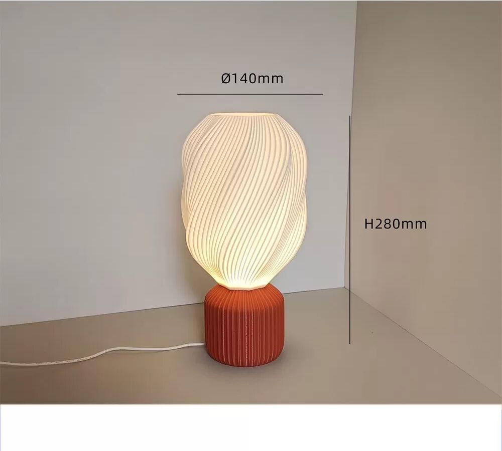 INF 3D-gedruckte Schreibtischlampe mit USB-Dimmer & modernem Sockel