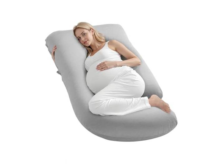 VEVOR Coussin de Grossesse\, Forme G\, Oreiller de Maternité pour Tout Corps\, Oreiller Soutien Ergonomique Doux Respirant avec Housse Amovible Lavable\, pour Dormir\, Soulager Dos\, Ventre\, Hanches\, Jambes
