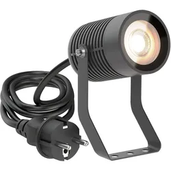 ledscom.de Gartenstrahler SHINGA für außen, IP65, anthrazit, 1x GU10 max. 15W
