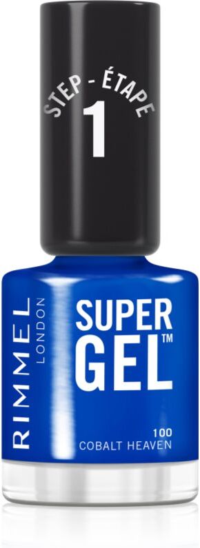 Rimmel Super Gel gel nail polish without UV/LED sealing shade 100 Cobalt Heaven 12 ml