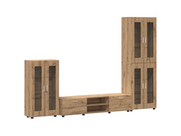 Florin TV-Möbel, 3-teilig, Holz, mattes Finish, für Wohnzimmer Geräumige Aufbewahrung, modernes Design, einfache Pflege, Innengebrauch, praktische Fächer