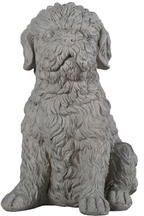 Hi-Line Gift Tranquil Guardian Curled Sitting Dog Memorial Statue