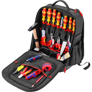 Knipex Werkzeugrucksack Modular X15, Elektro-Starter, 27-teilig, aus Polyester, Elektro VDE