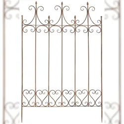 Décoshop26 - Gartenspalier für Kletterpflanzen dekorativ Metall im Antikbraun-Look 10_0003879