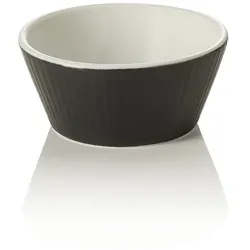 WAS Germany Ragout Fin Set, Ø 7 cm, 100 ml, schwarz, Set á 6 Stück, Porzellan