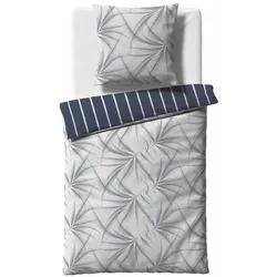 fleuresse Satin-Bettwäsche Bed Art S 155 x 220 cm Satin Blau