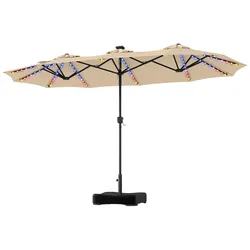 COSTWAY Sonnenschirm 4,5m doppelseitiger Terrassenschirm mit Ständer & Farben.