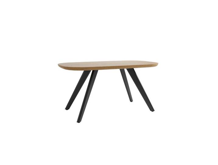 Schöner Wohnen Esstisch, Eichefarben, Metall, Holzwerkstoff, bootsförmig, 90x76x160 cm, Esszimmer, Esstische, Esstische
