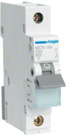 Hager Leitungsschutzschalter 1pol. C-63A, 6kA MCN163)